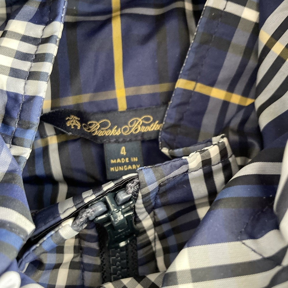 Brooks Brothers Womens Jacket Size 4 Blue Plaid Print - Picture 3 of 4